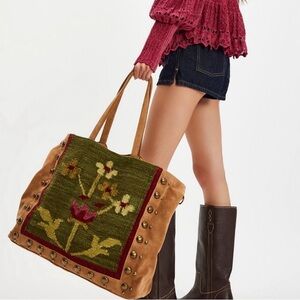 Free People Fleur Stud Tote
Floral Embroidered Tan Tote Bag